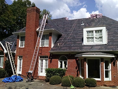 storm damaged roof replacement